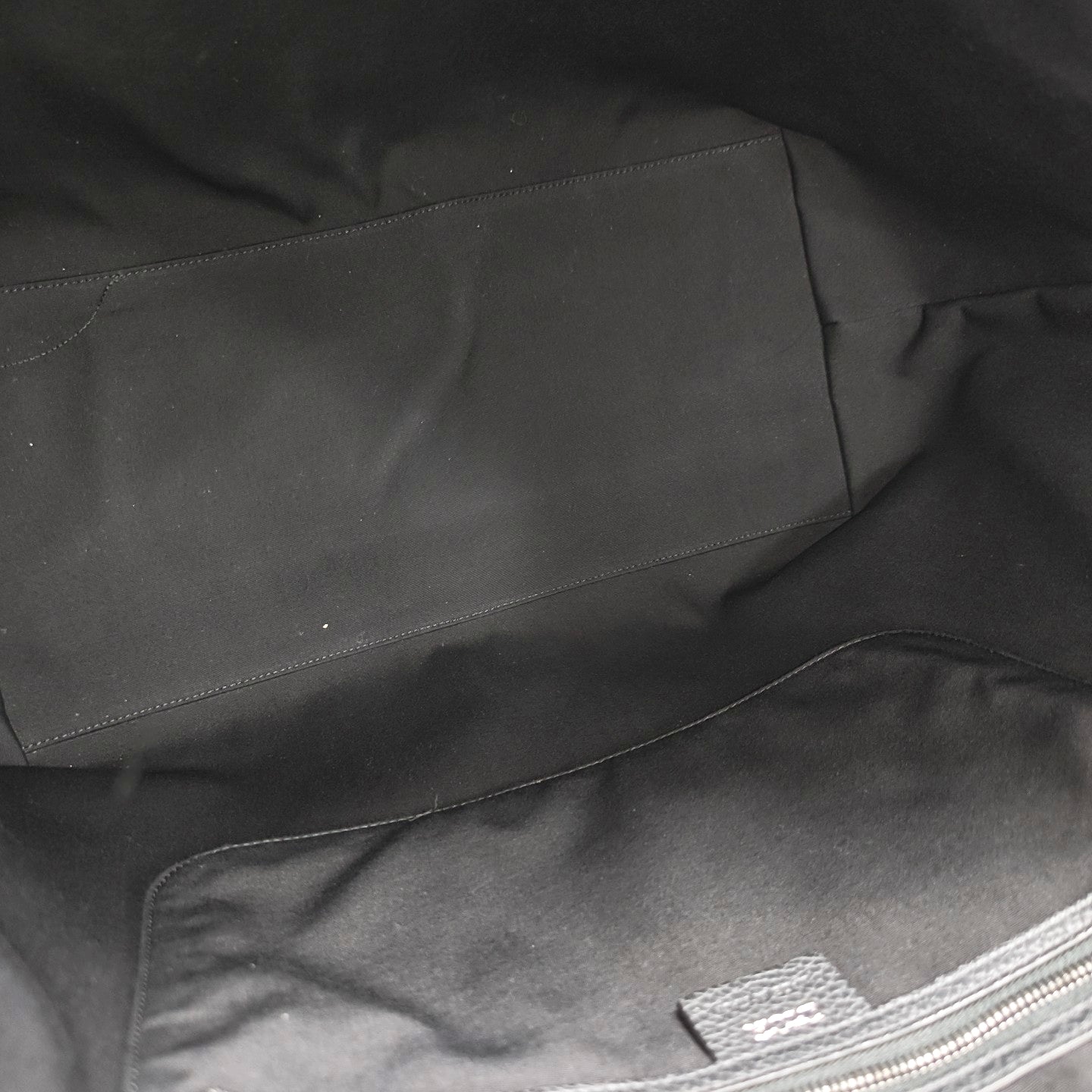 Oblique Calfskin Top Handle Bag Black