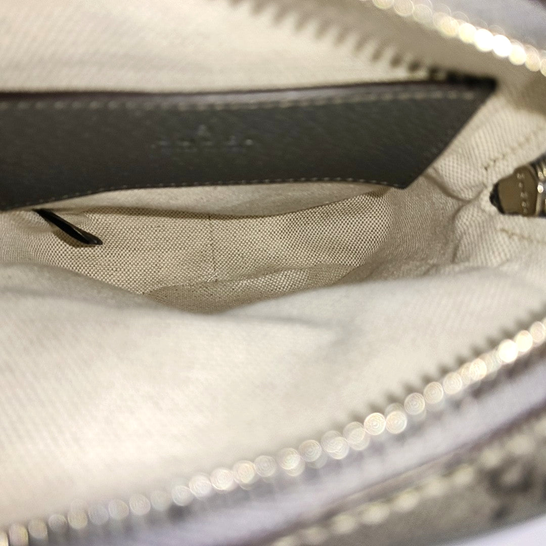 Ophidia Mini Monogram Coated Canvas Gray