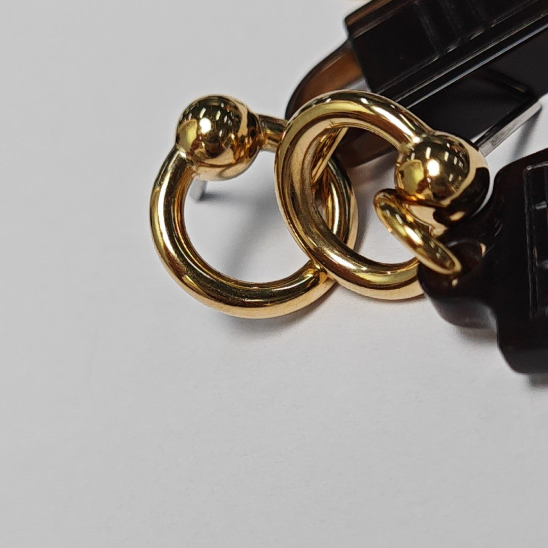 Amulette Maroquinier Metal Black Earrings