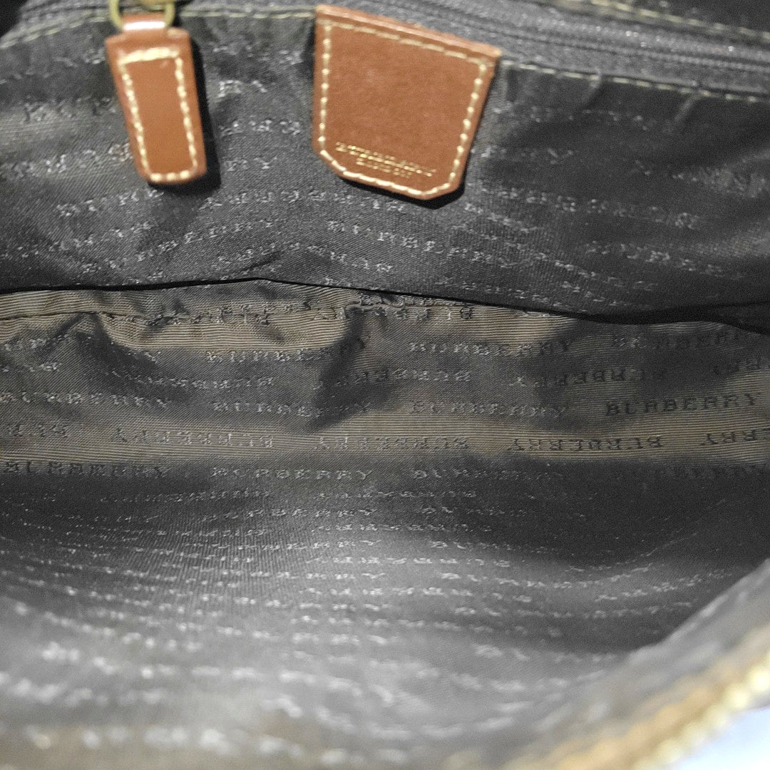 Coated Canvas Shoulder Bag Brown