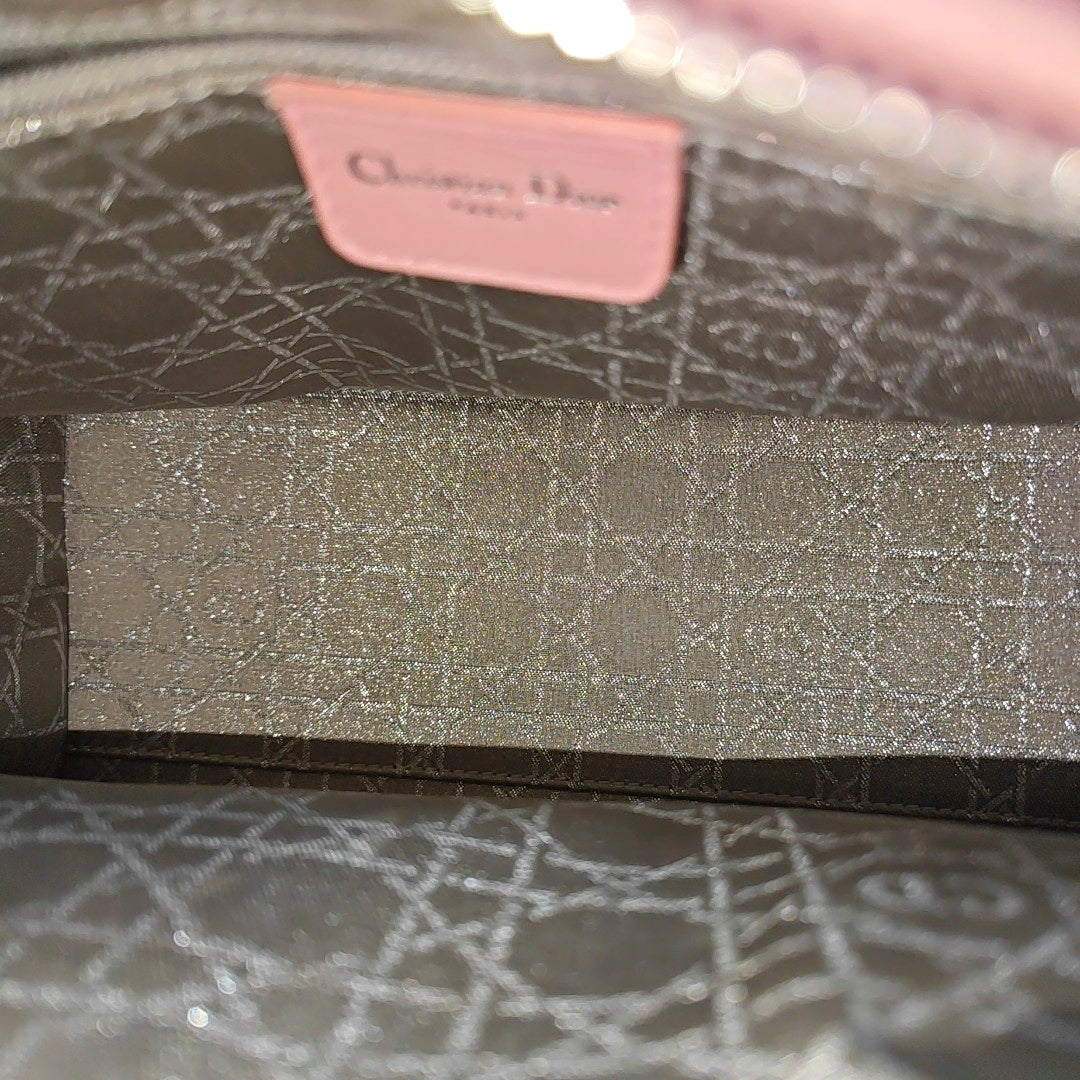 Lady Dior Medium Cannage Lambskin Pink