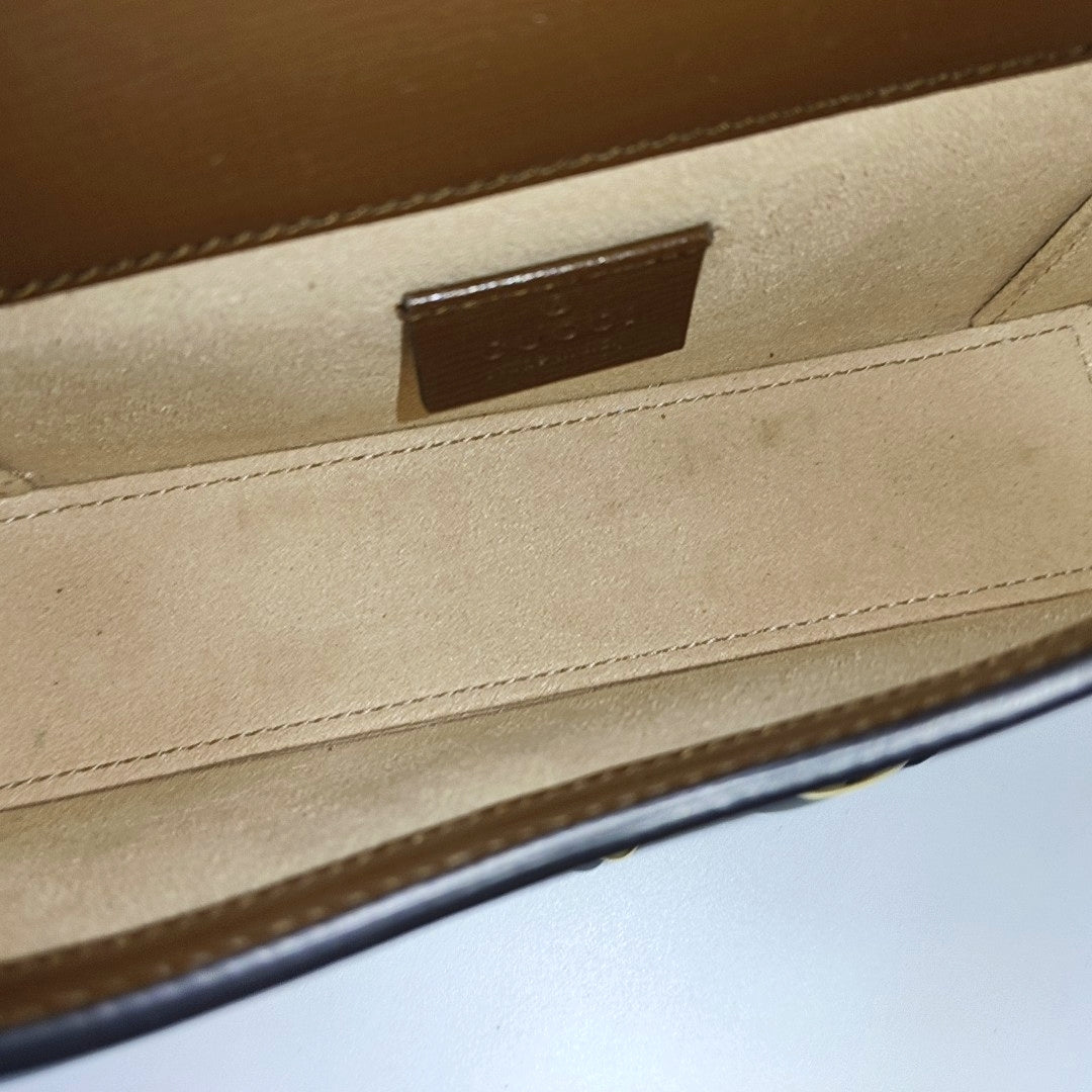 Horsebit 1955 Mini Monogram Coated Canvas Beige