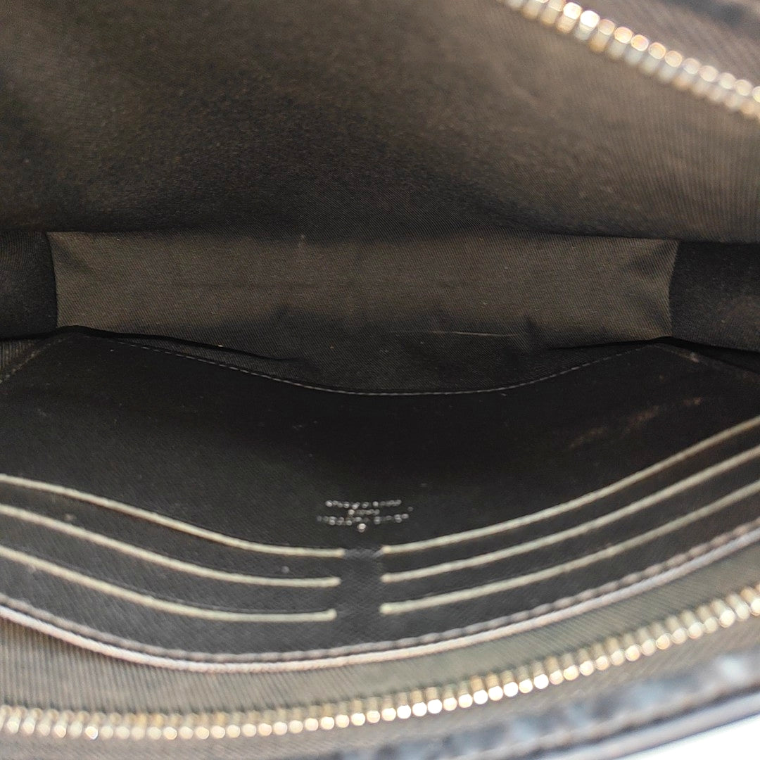 Pochette Voyag MM Monogram Coated Canvas Black