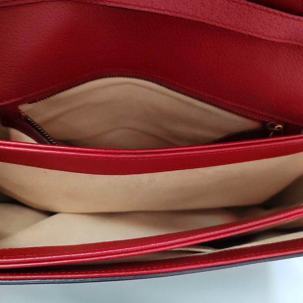Queen Margaret Medium Monogram Coated Canvas Beige