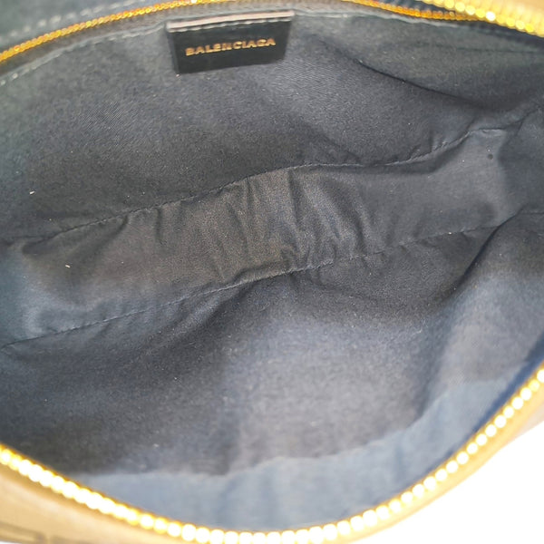 Coated Canvas Shoulder Bag Brown