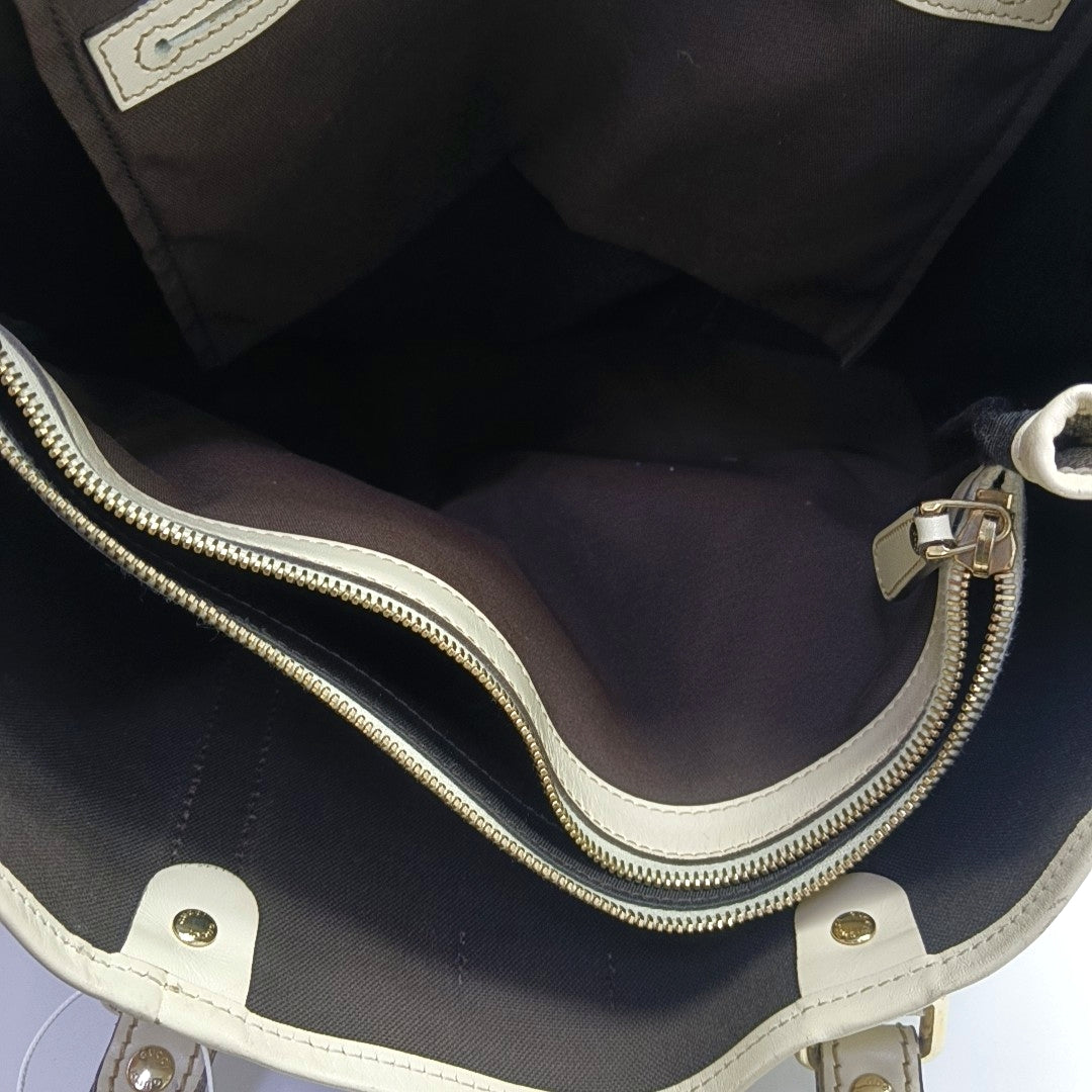 Monogram Coated Canvas Top Handle Bag Black