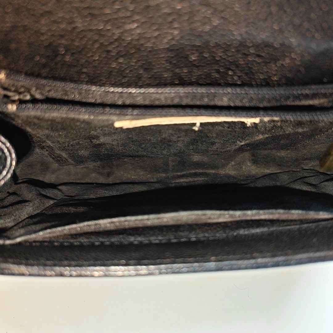 Calfskin Shoulder Bag Black