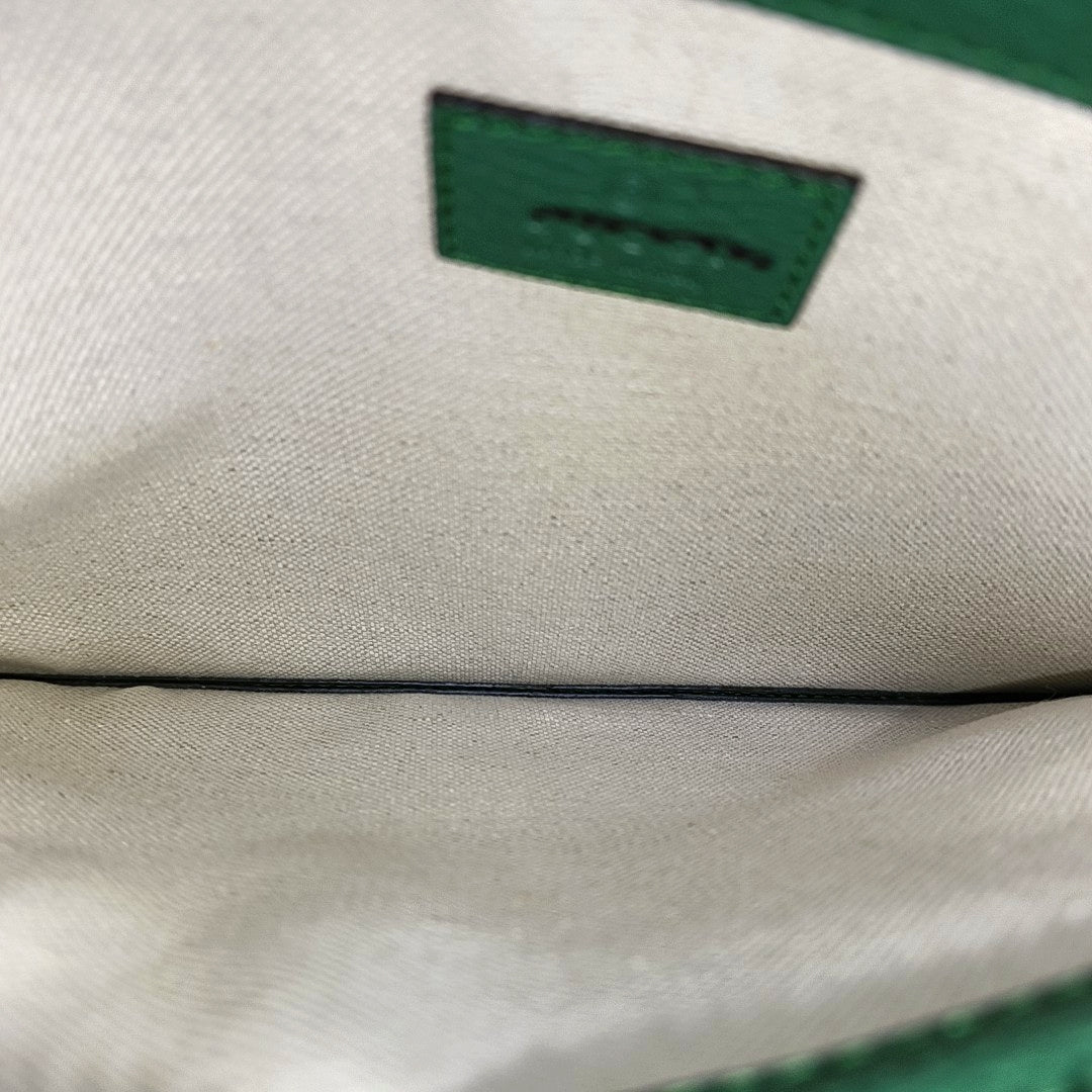Monogram Calfskin Clutch Large Green