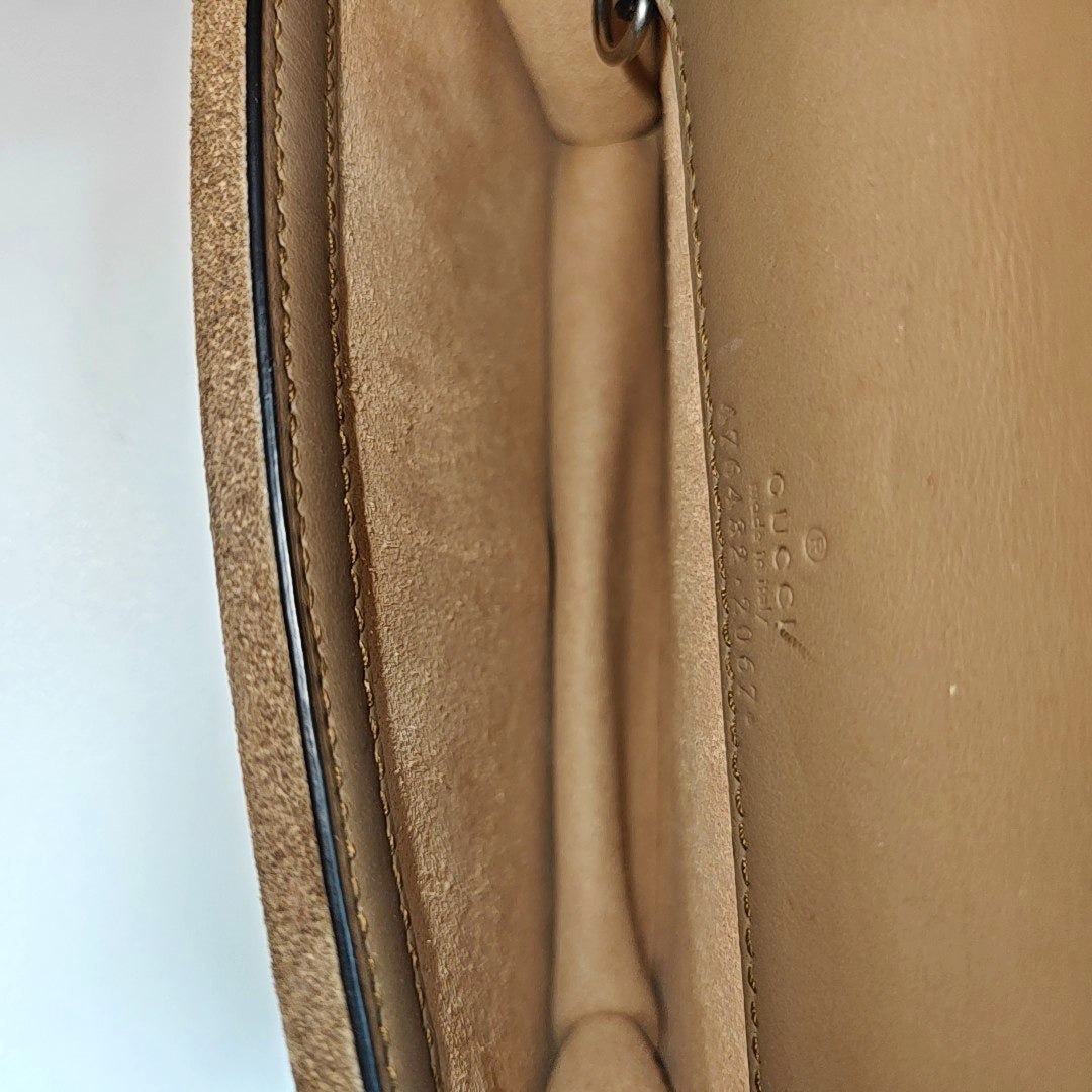 Dionysus Super Mini Monogram Coated Canvas Beige
