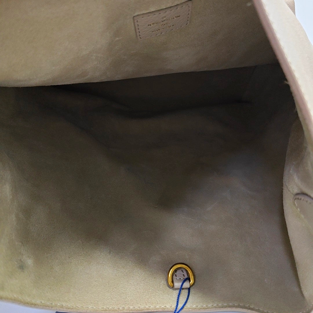 LOW KEY HOBO MM Monogram Calfskin Beige