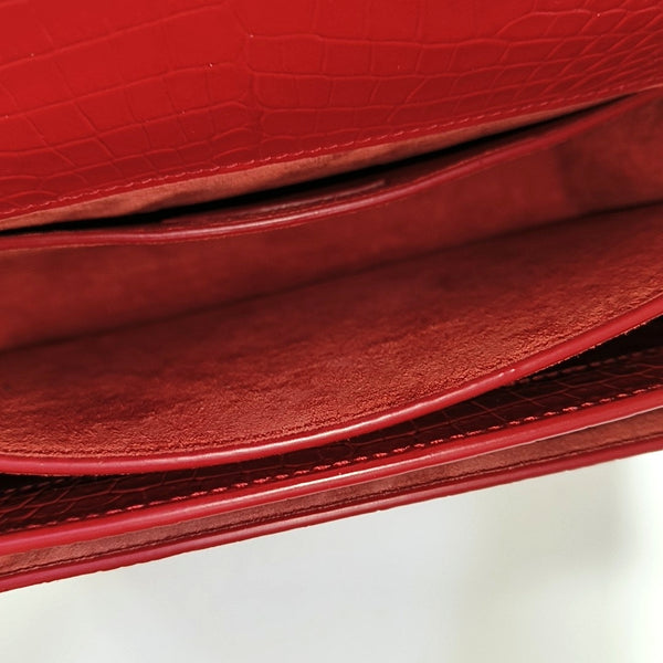 SUNSET Medium Calfskin Red