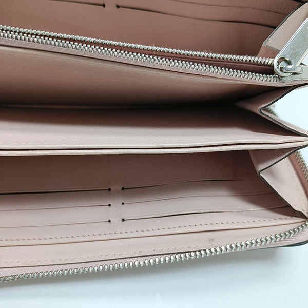ZIPPY Monogram Calfskin Pink Wallet