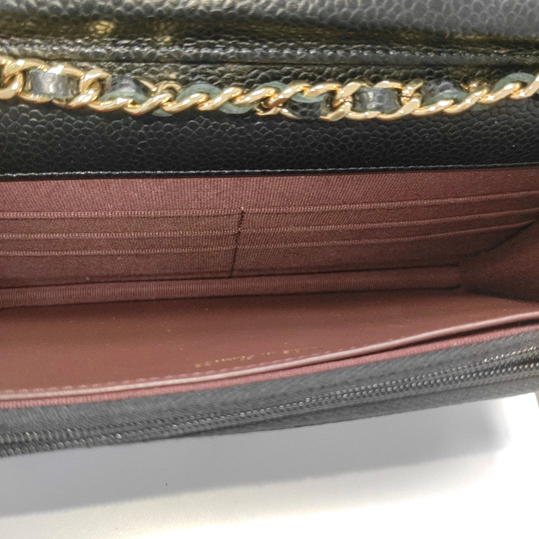 WOC Quilted Grained Calfskin Black