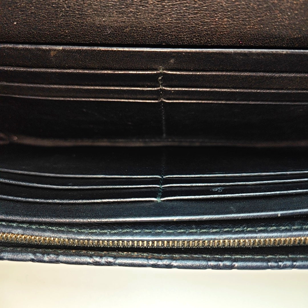 Microguccissima Monogram Calfskin Black Wallet