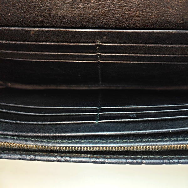 Microguccissima Monogram Calfskin Black Wallet