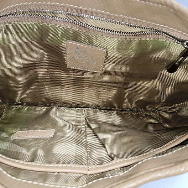 Quilted Canvas Shoulder Bag White