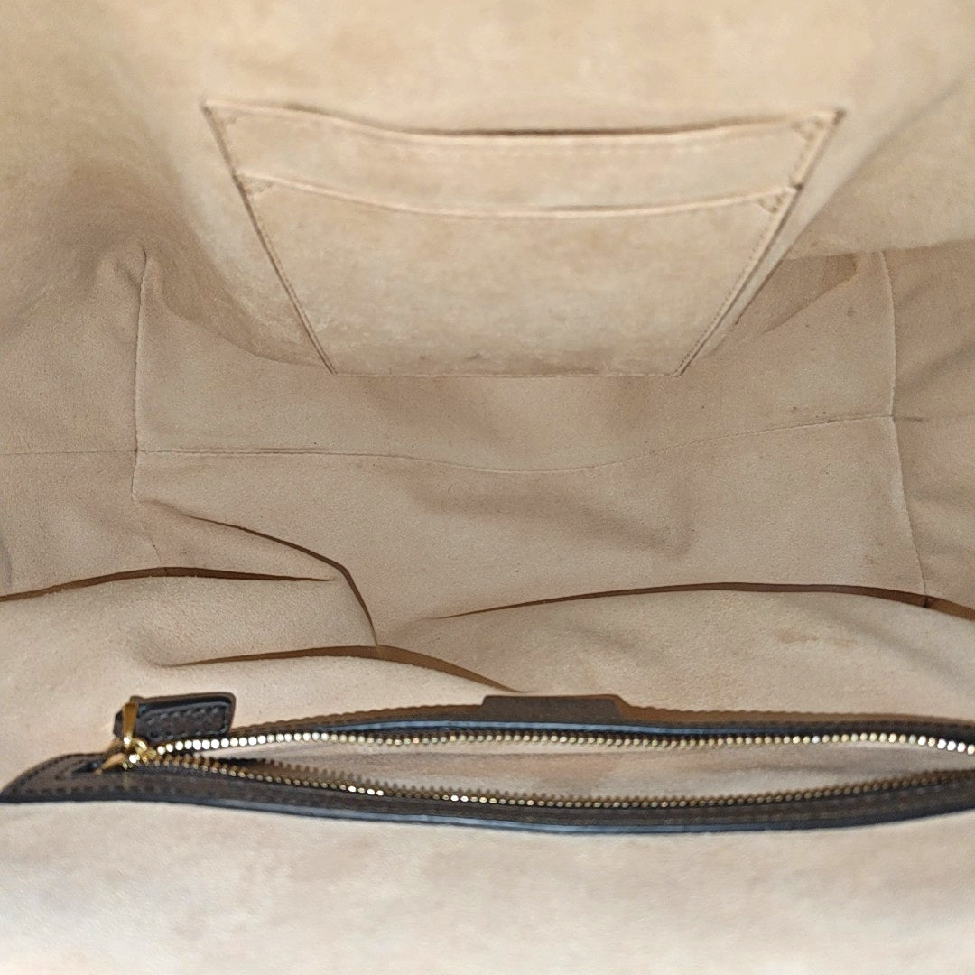 Ophidia Medium Monogram Coated Canvas Beige