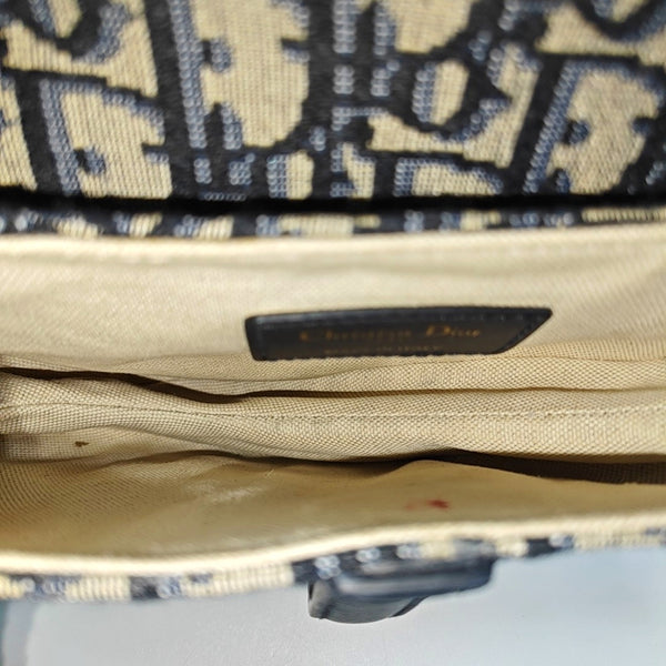 Saddle Mini Oblique Canvas Blue