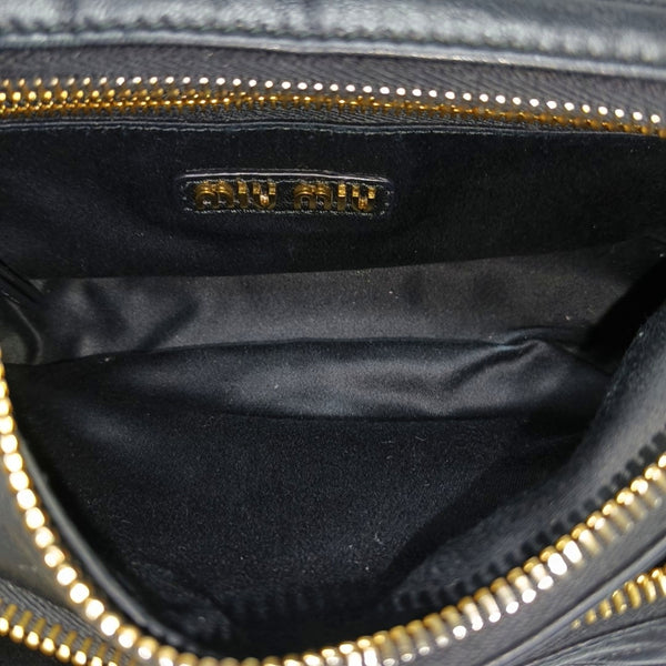 Lambskin Top Handle Bag Black