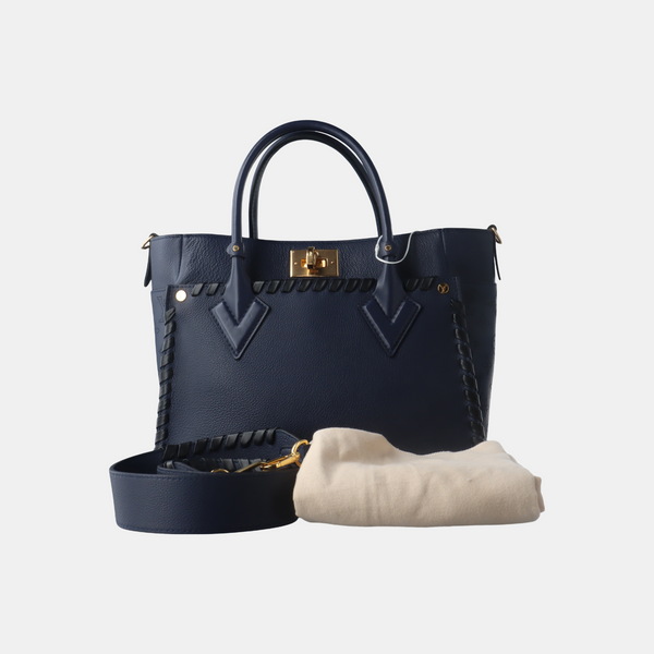 ON MY SIDE MM Calfskin Blue