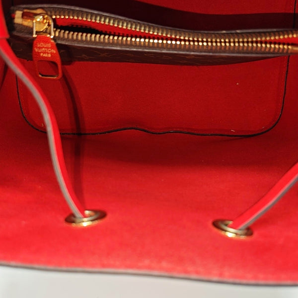NÉONOÉ MM Monogram Coated Canvas Brown