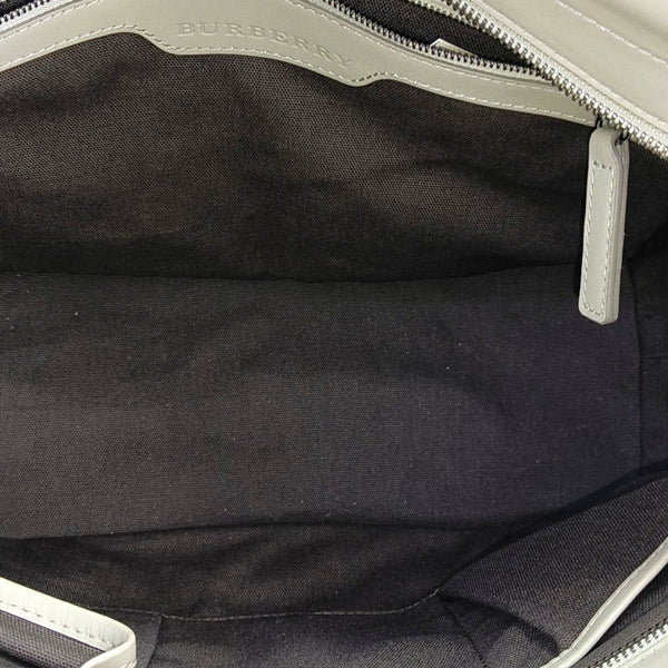 Coated Canvas Top Handle Bag Gray