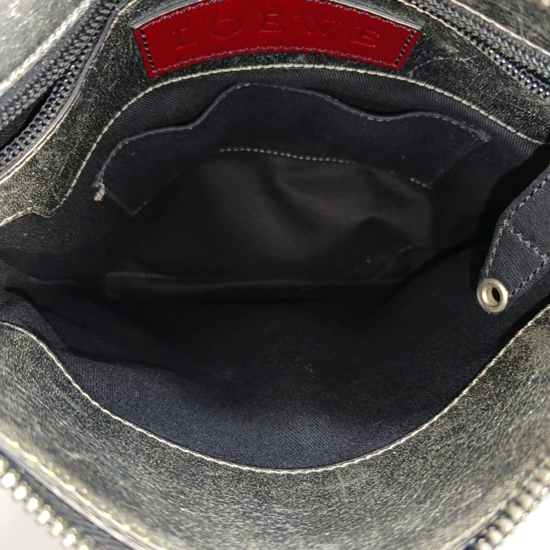 Coated Canvas Shoulder Bag Gray