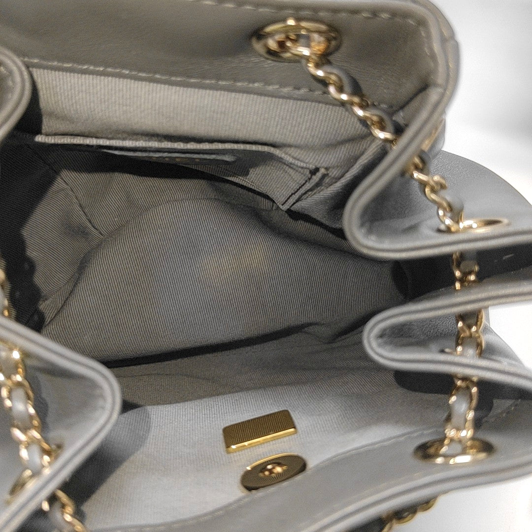 DUMA Small Quilted Calfskin Gray