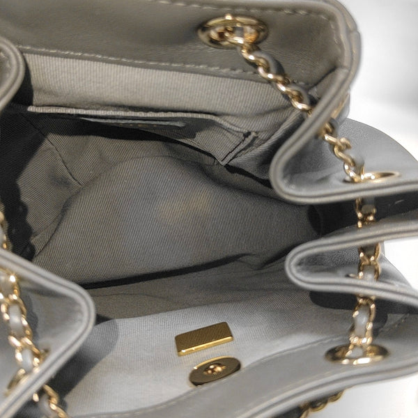 DUMA Small Quilted Calfskin Gray