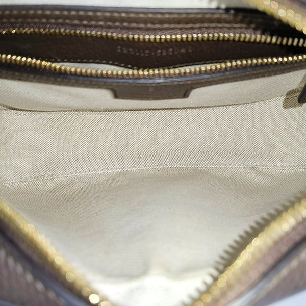 Ophidia Small Monogram Coated Canvas Beige