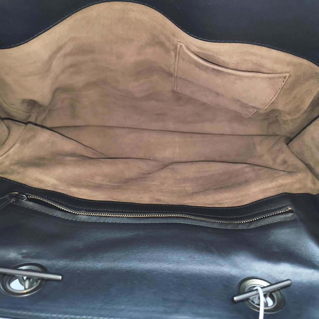 Lambskin Top Handle Bag Black