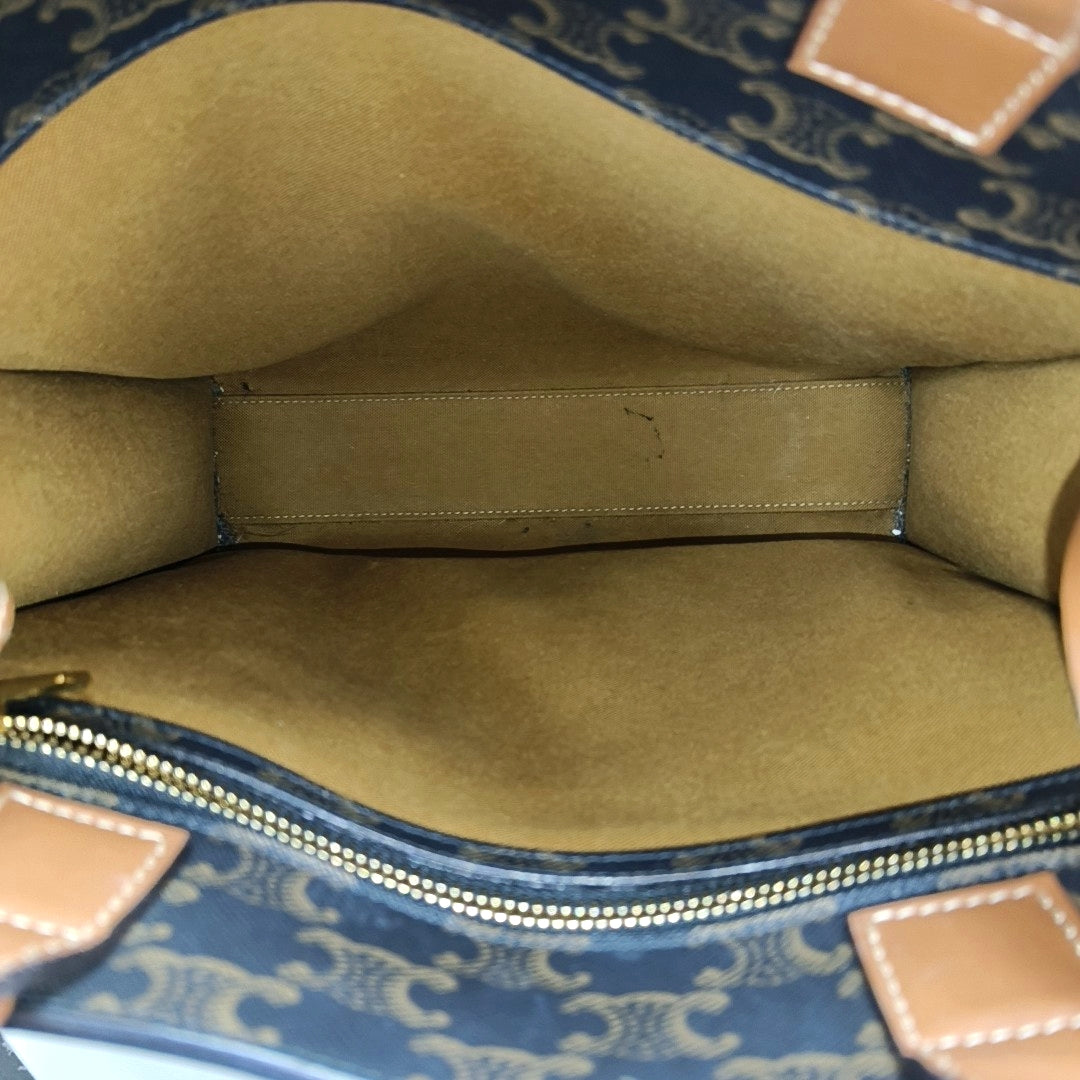 CABAS CELINE Small Coated Canvas Brown