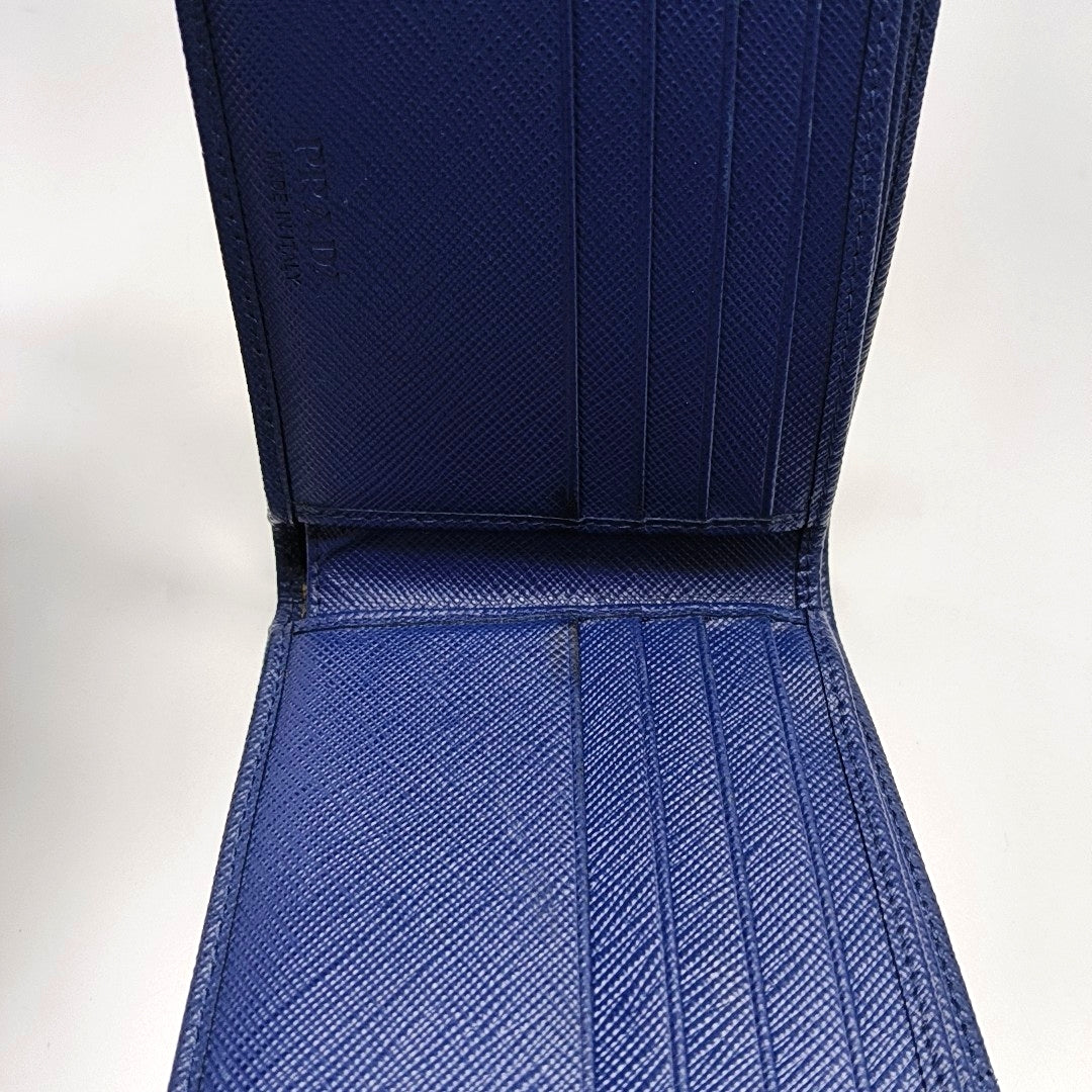 Saffiano Calfskin Wallet Blue