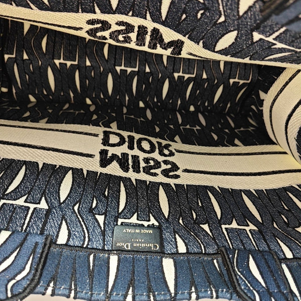 Book Tote Large Fabric Blue