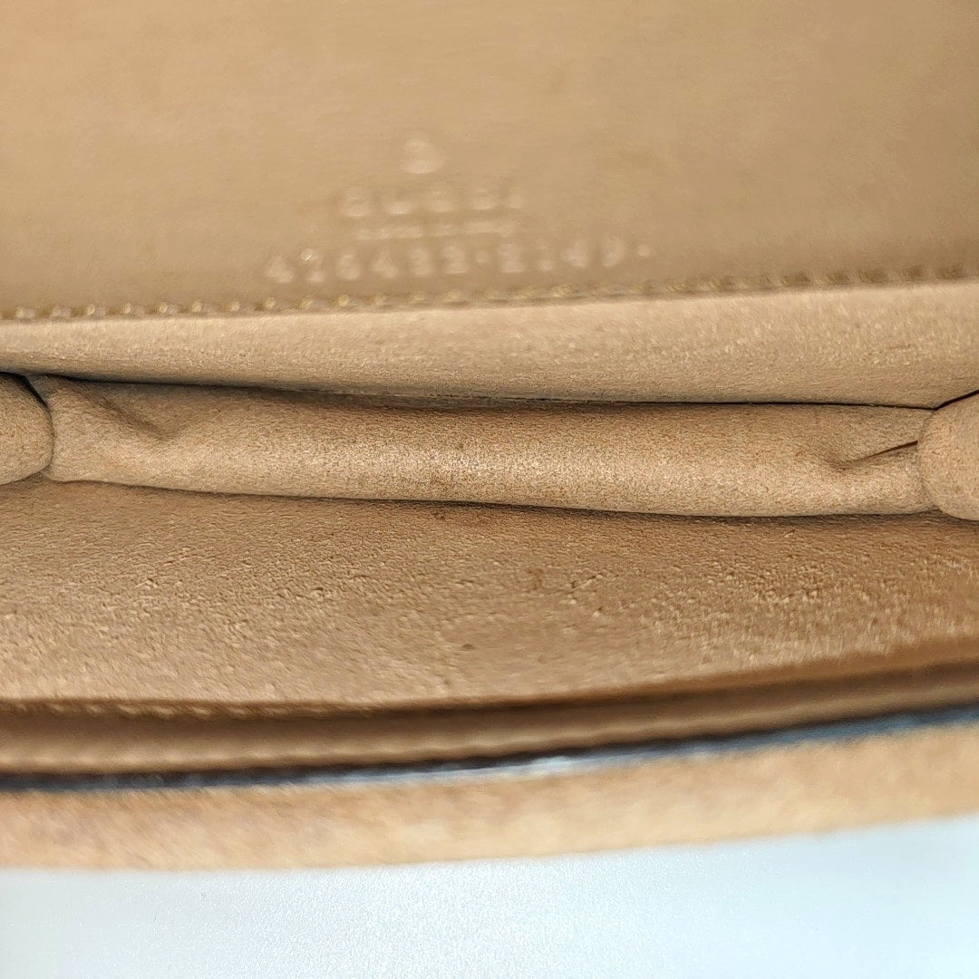 Dionysus Super Mini Monogram Coated Canvas Beige
