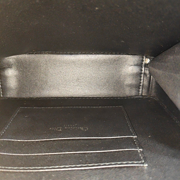 Cannage Calfskin Shoulder Bag Black