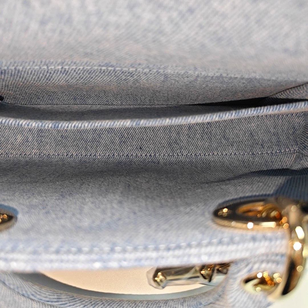 Lady D-Joy Medium Cannage Denim Blue