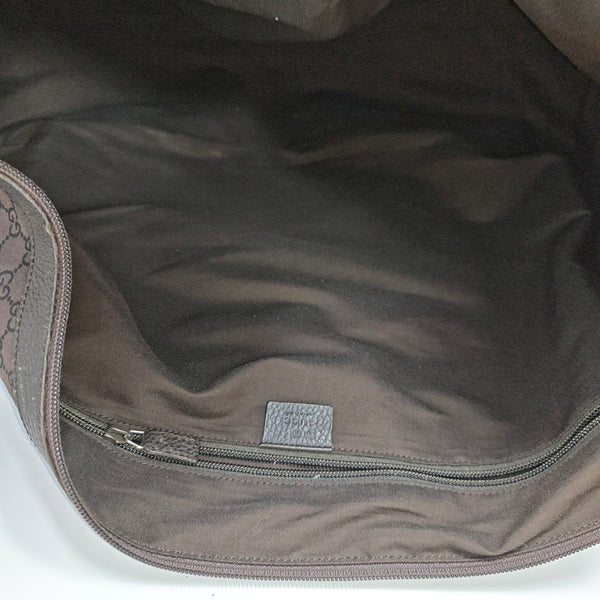 Monogram Nylon Shoulder Bag Brown