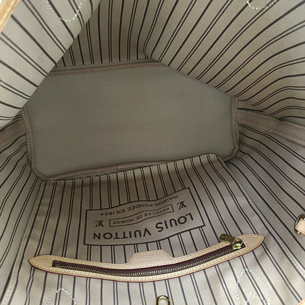 NEVERFULL MM Monogram Coated Canvas Brown