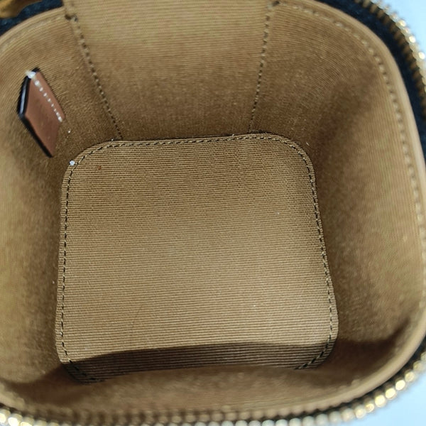 Coated Canvas Shoulder Bag Black