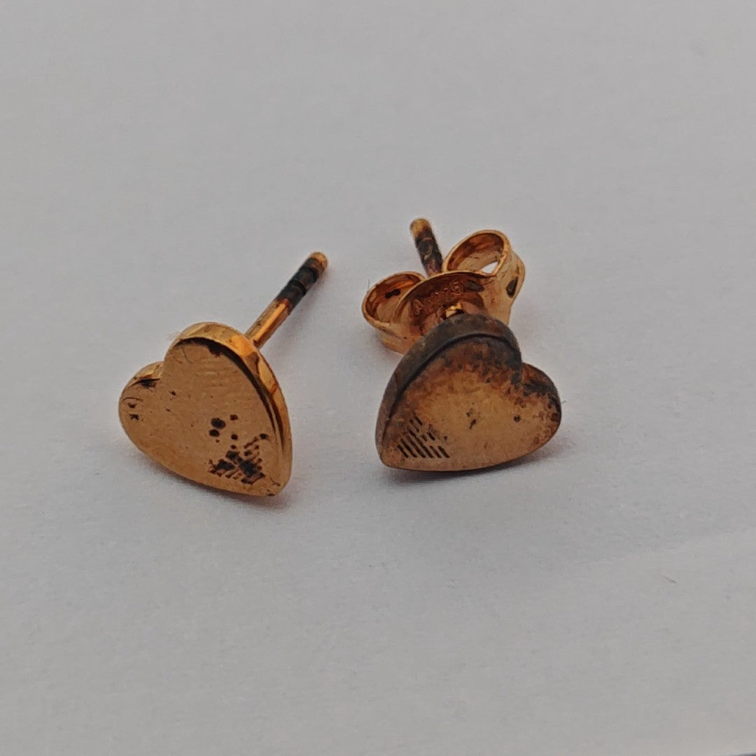 925 Sterling Silver Rose Gold Stud Earrings