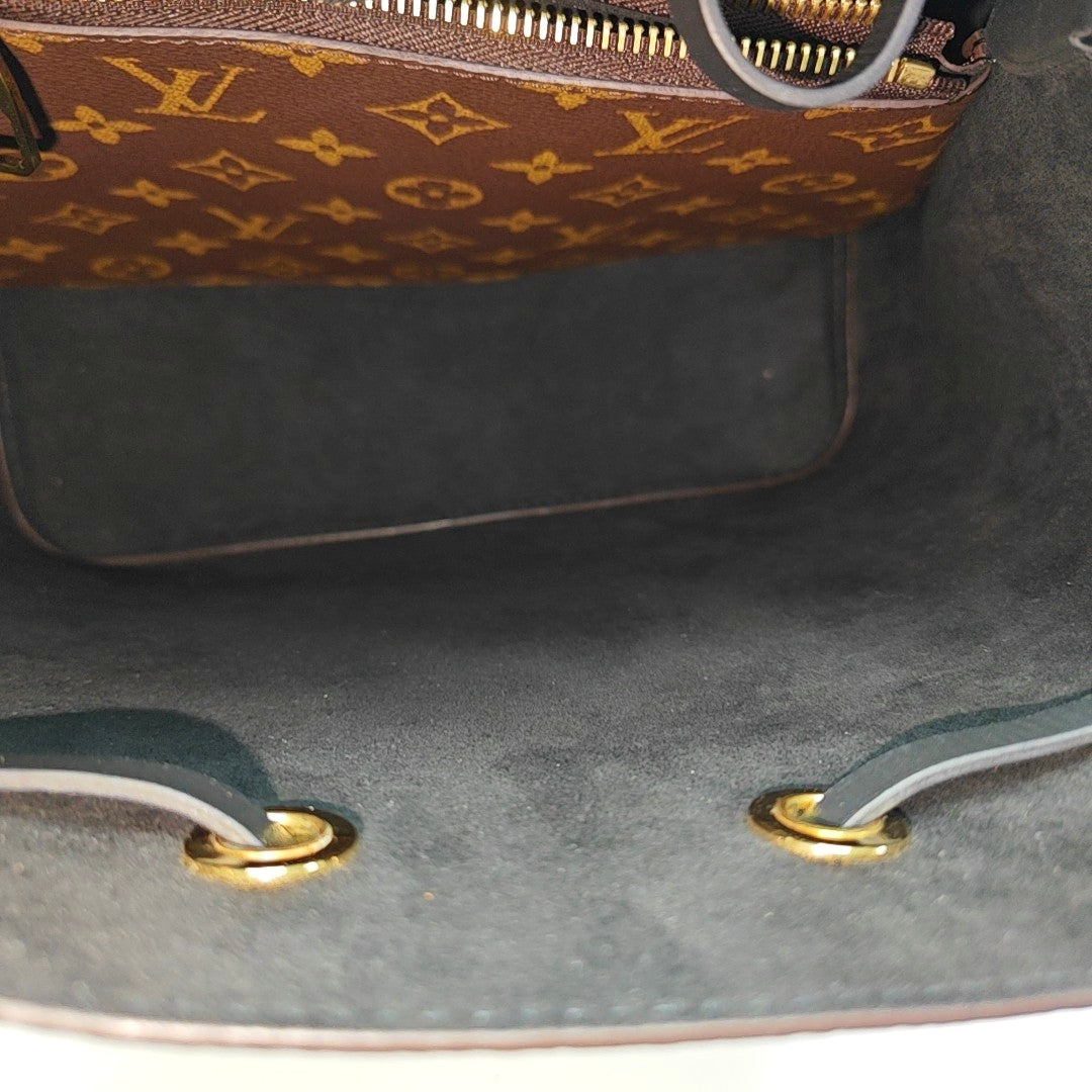NÉONOÉ MM Monogram Coated Canvas Brown
