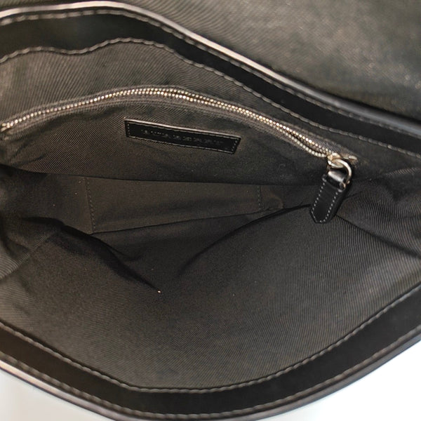 Coated Canvas Shoulder Bag Black