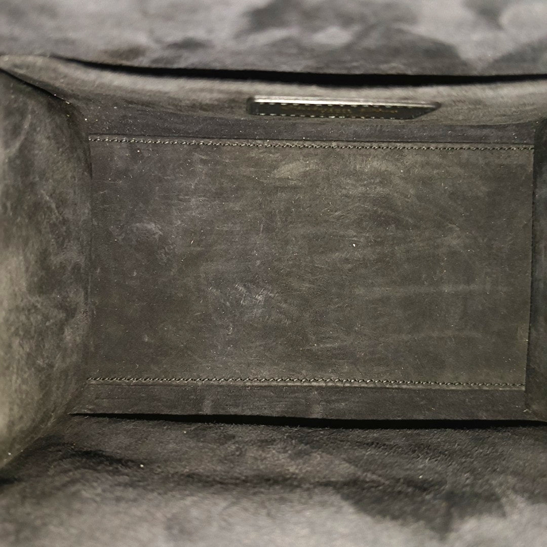 Calfskin Shoulder Bag Small Black