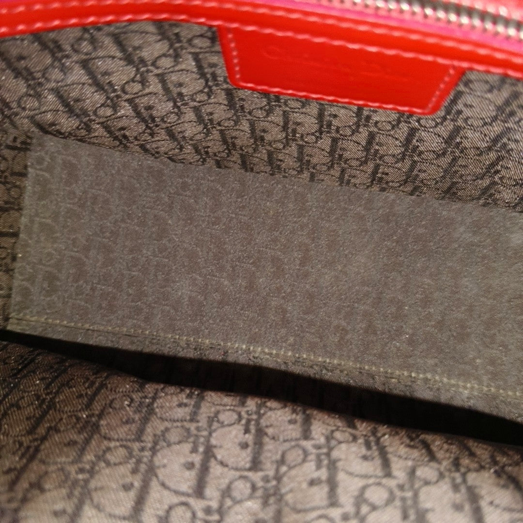 Lady Dior Medium Cannage Patent Leather Red