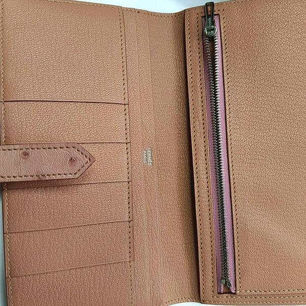 Bearn Ostrich Pink Wallet