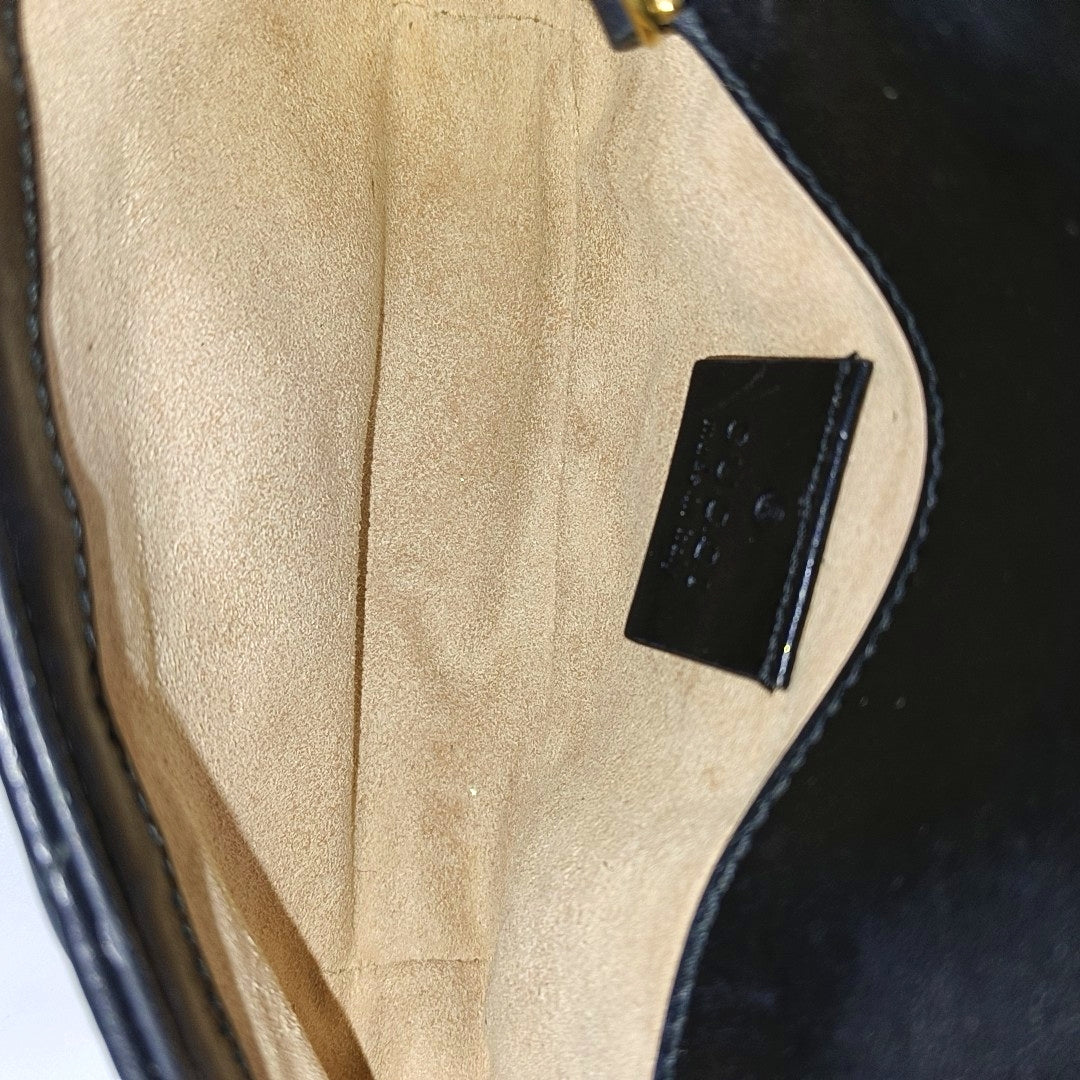 GG Marmont Mini Quilted Calfskin Black