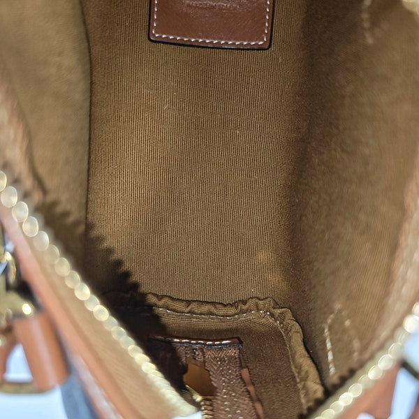 TRIOMPHE CANVAS Mini Coated Canvas Brown