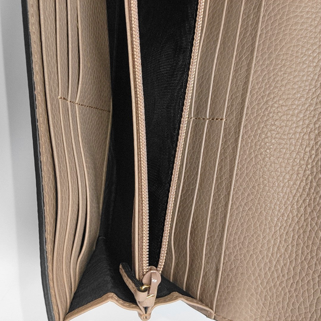 Animalier Calfskin Beige Wallet