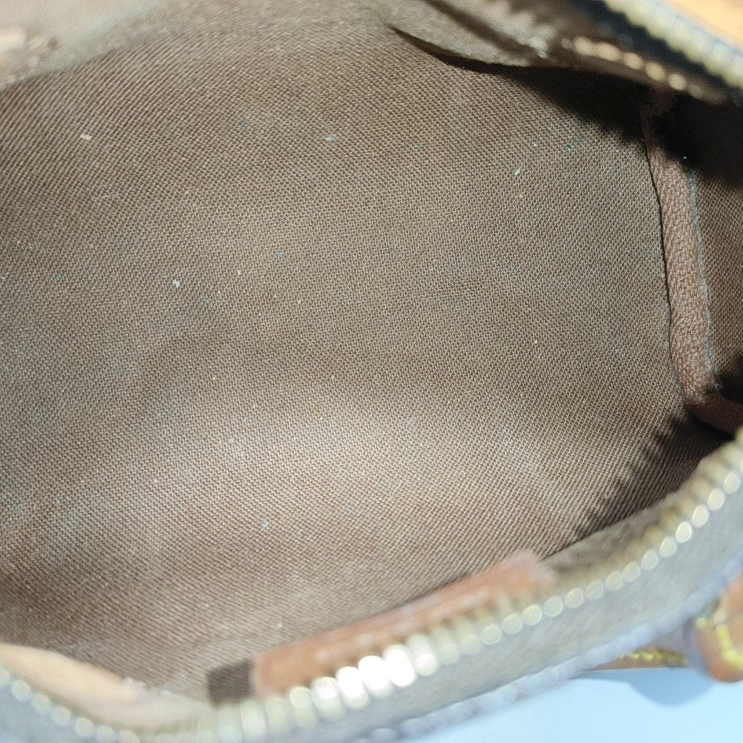 Authenticated pre-owned  SPEEDY Nano Monogram Coated Canvas Brown - Top Handle Bag at Looply